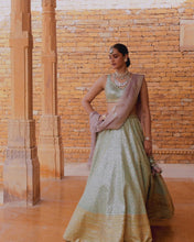 Load and play video in Gallery viewer, Sea Green Gota Patti Lehenga Set
