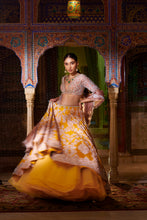 Load image into Gallery viewer, Yellow Silver Zardozi Lehenga Set
