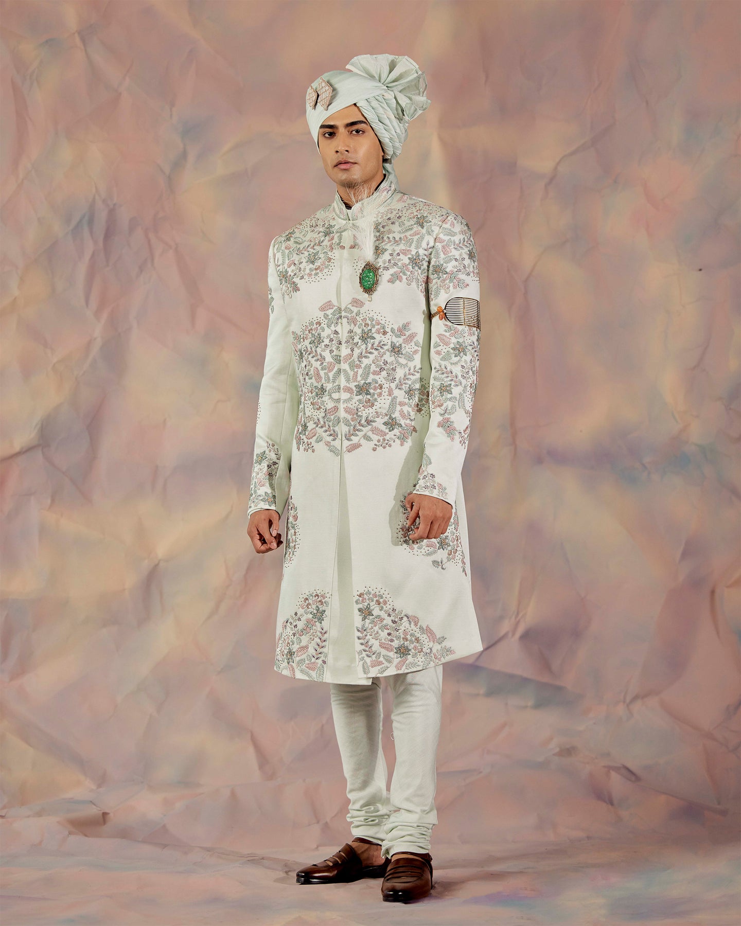 Hazy Blue Sherwani Set