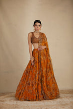 Load image into Gallery viewer, MUSTARD FLORAL LEHENGA SET
