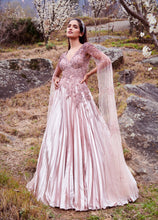 Load image into Gallery viewer, Kristle Pleated Satin Gown
