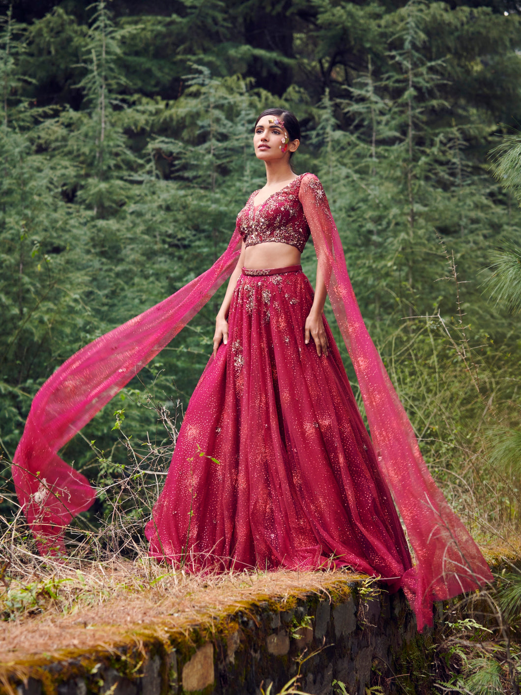 Ivanna Shimmer Tulle Lehenga Set