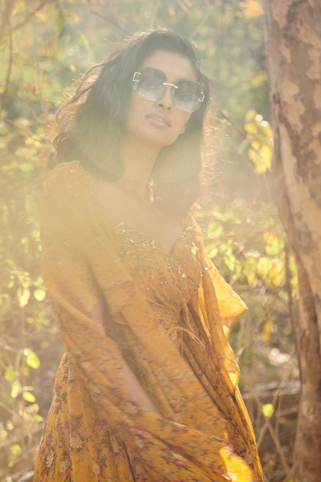 Yellow Chiffon Jumpsuit