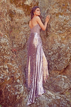 Load image into Gallery viewer, Mauve Sequins Gown
