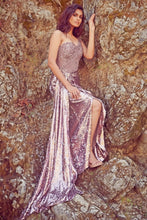 Load image into Gallery viewer, Mauve Sequins Gown
