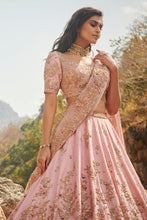 Load image into Gallery viewer, Pink Silk Lehenga Set
