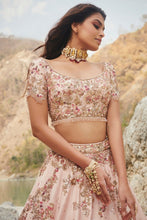 Load image into Gallery viewer, Pink Silk Lehenga Set
