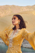 Load image into Gallery viewer, Yellow Organza Kurta-Sharara Set
