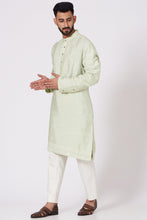 Load image into Gallery viewer, Duck egg Green four buttoned Kurta set
