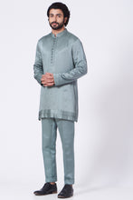 Load image into Gallery viewer, Chateau grey Silk Kurta set
