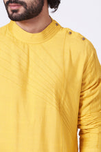 Load image into Gallery viewer, Yellow silk kurta set
