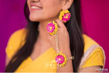 Load image into Gallery viewer, Pink And Yellow Floral Jewellery Set (Wbtdeh-03)
