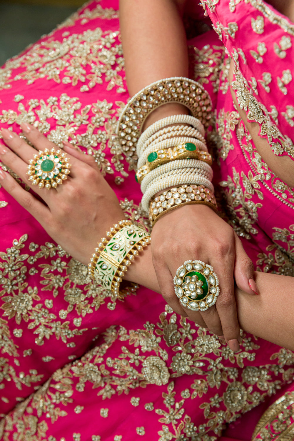 Green Meenakari Bangle