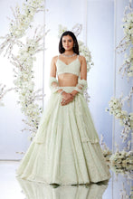 Load image into Gallery viewer, Mint Green Pearl Lehenga Set
