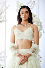 Load image into Gallery viewer, Mint Green Pearl Lehenga Set
