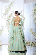 Load image into Gallery viewer, Sea Green Gota Patti Lehenga Set
