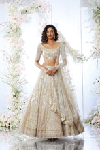 Load image into Gallery viewer, Antique Gold Sequin Lehenga Set
