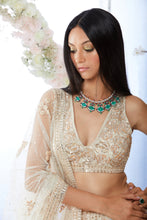 Load image into Gallery viewer, Cream Floral Lehenga Set
