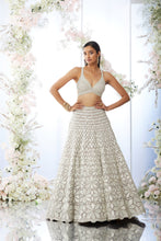 Load image into Gallery viewer, Dusty Lavender Spherical Pattern Lehenga Set
