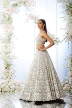 Load image into Gallery viewer, Dusty Lavender Spherical Pattern Lehenga Set
