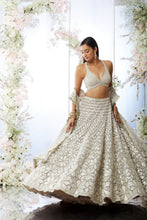 Load image into Gallery viewer, Dusty Lavender Spherical Pattern Lehenga Set
