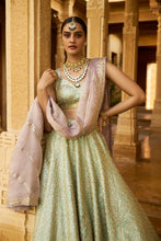 Load image into Gallery viewer, Sea Green Gota Patti Lehenga Set
