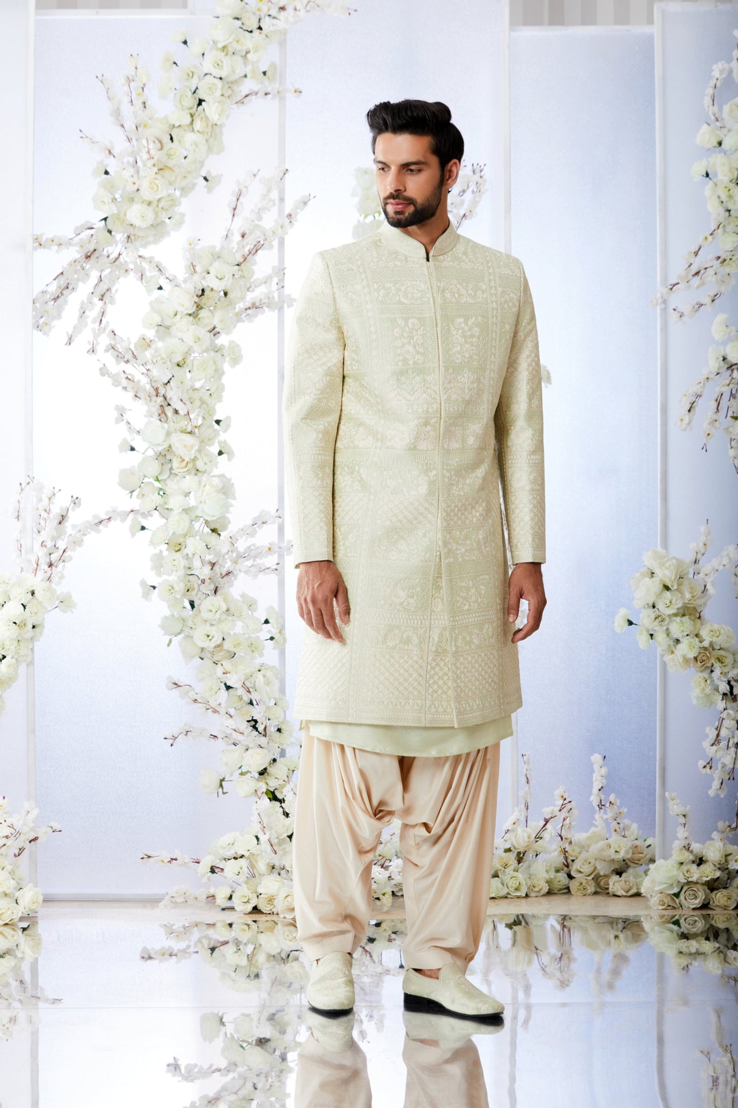 Mint Green Sherwani Set