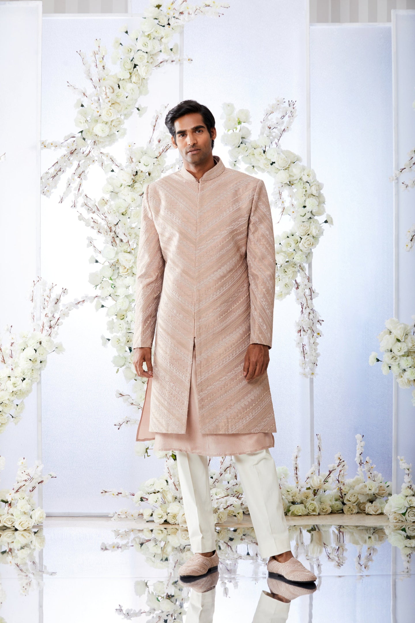 Nude Kiran Dori Sherwani Set