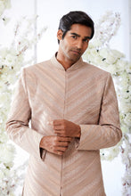 Load image into Gallery viewer, Nude Kiran Dori Sherwani Set
