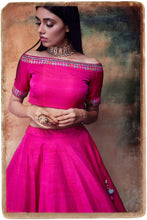 Load image into Gallery viewer, Multi Stripe Off Shoulder Lehenga
