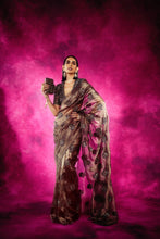 Load image into Gallery viewer, Mughal Boota Applique Saree Set Saree Set
