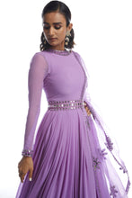 Load image into Gallery viewer, Catnip Purple Chiffon Anarkali Set
