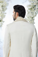 Load image into Gallery viewer, Ivory Sea Green Meena Button Sherwani Set
