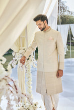 Load image into Gallery viewer, Cream Gold Sherwani Set
