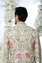 Load image into Gallery viewer, Cream Gold Multi-Coloured Sherwani Set
