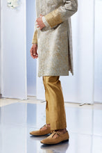 Load image into Gallery viewer, Gold &amp; Silver Zari Sherwani Set
