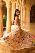 Load image into Gallery viewer, Multi - Coloured Floral Lehenga Set
