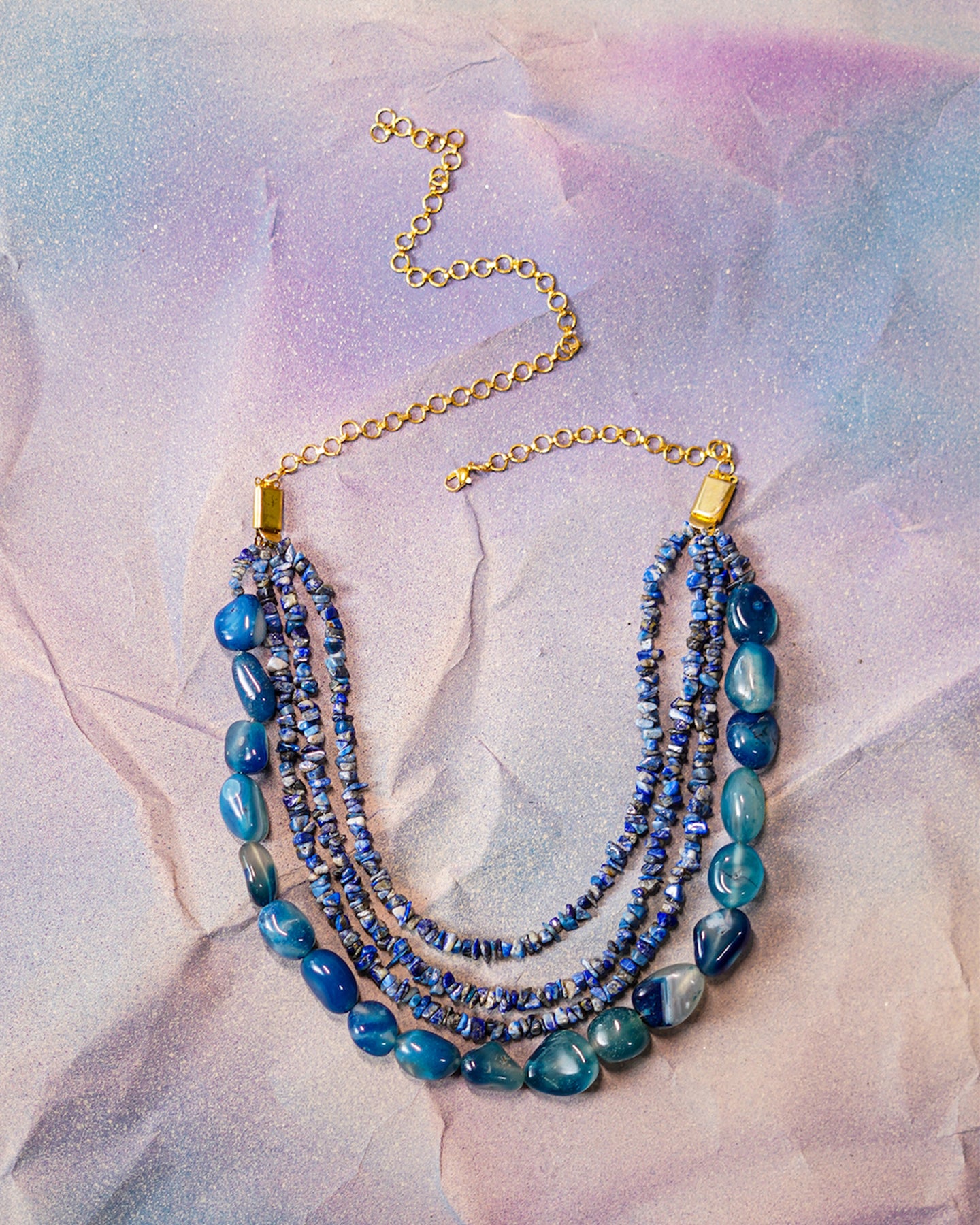 Sapphire waves Neckpiece