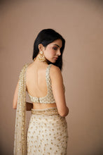 Load image into Gallery viewer, OFF WHITE BOOTI SAREE SET
