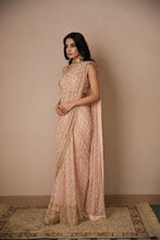 Load image into Gallery viewer, PINK JAAL WORK SAREE SET
