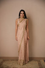 Load image into Gallery viewer, PINK JAAL WORK SAREE SET
