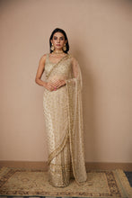 Load image into Gallery viewer, OFF WHITE BOOTI SAREE SET
