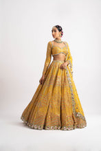 Load image into Gallery viewer, Yellow Heavy Multi Color Lehenga Set
