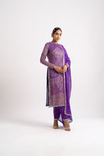 Load image into Gallery viewer, Purple Multi Embroidery Round Neck Kurta Set
