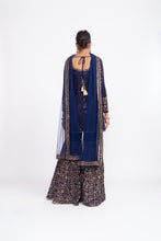 Load image into Gallery viewer, Navy blue kurta sharara set
