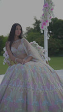 Load and play video in Gallery viewer, Multi-coloured Sequin Lehenga Set
