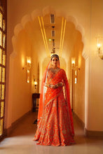 Load image into Gallery viewer, Burnt orange gotta Patti lehenga
