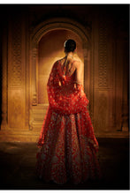 Load image into Gallery viewer, Burnt orange gotta Patti lehenga
